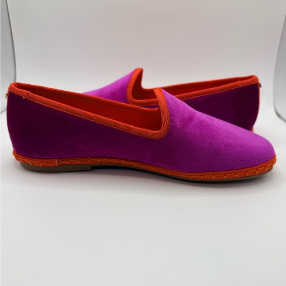 BIRDIES “The Heron” Women’s Hot Pink Velvet Espadrille Loafer Flats Size 6.5 - Picture 11 of 14